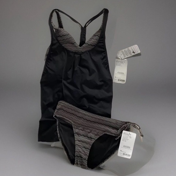 Athleta Other - NWT Athleta Jacquard Blousy Tankini S top and XS Bottoms